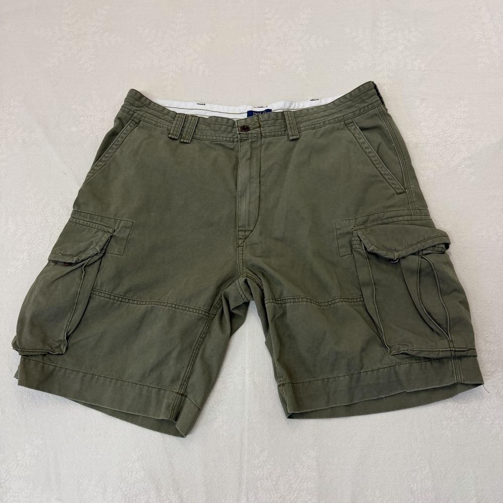 NWT Polo Ralph Lauren Cargo Shorts Mens 40 Olive Green Military Utility Y2K
